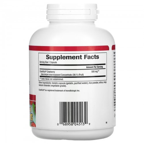 Natural Factors, CranRich, суперсила, концентрат клюквы, 500 мг, 180 капсул Natural Factors, CranRich, суперсила, концентрат клюквы, 500 мг, 180 капсул